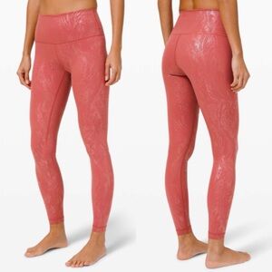 Lululemon Wunder Under High-RiseTight Shine Acclimatize Soft Cranberry Pink Foil